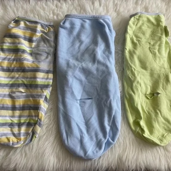Summer Infant Baby Swaddles Small S/M 7-14 lbs Set of 3 Baby Boy Sleep Sack - Picture 2 of 6